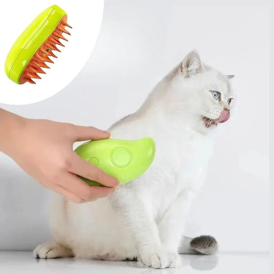 Buharlı Tüy Temizleme Tarağı – Silikon Uçlu Kedi & Köpek Fırçası | Pawsola®
